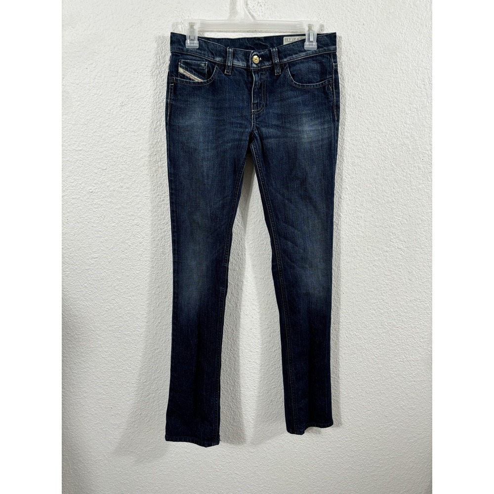 Diesel Liv Jeans Womens W27 L32 Blue Dark‎ Wash Skinny Stretch Low Rise Denim